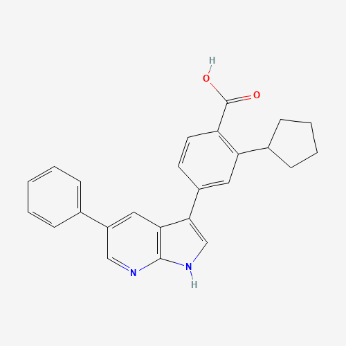 2-cyclopentyl-4-(5-phenyl-1H-pyrrolo[2,3-b]pyridin-3-yl)benzoic acid (CAS: 890842-28-1) - Related Chemical Product
