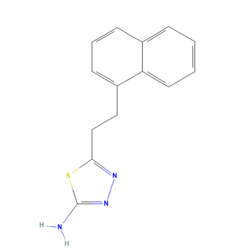 5-(2-naphthalen-1-ylethyl)-1,3,4-thiadiazol-2-amine (CAS: 1052694-89-9) - Chemical Structure and Molecular Formula 