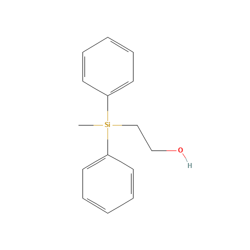 2-[methyl(diphenyl)silyl]ethanol (CAS: 40438-48-0) - Chemical Structure and Molecular Formula 