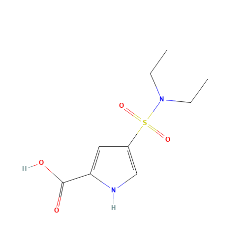 4-(diethylsulfamoyl)-1H-pyrrole-2-carboxylic acid (CAS: 869472-69-5) - Chemical Structure and Molecular Formula 
