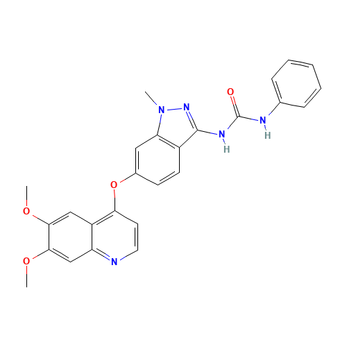 1-[6-(6,7-dimethoxyquinolin-4-yl)oxy-1-methylindazol-3-yl]-3-phenylurea (CAS: 862178-99-2) - Related Chemical Product