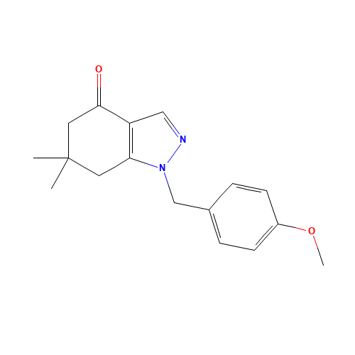 1-[(4-methoxyphenyl)methyl]-6,6-dimethyl-5,7-dihydroindazol-4-one (CAS: 1355248-91-7) - Related Chemical Product