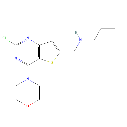 N-[(2-chloro-4-morpholin-4-ylthieno[3,2-d]pyrimidin-6-yl)methyl]propan-1-amine (CAS: 1235450-53-9) - Related Chemical Product