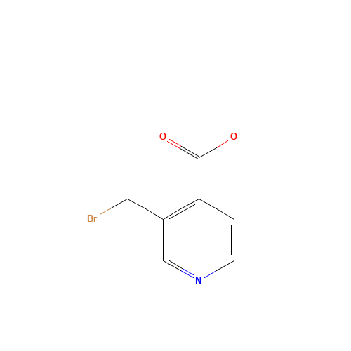 methyl 3-(bromomethyl)pyridine-4-carboxylate (CAS: 116986-10-8) - Chemical Structure and Molecular Formula 