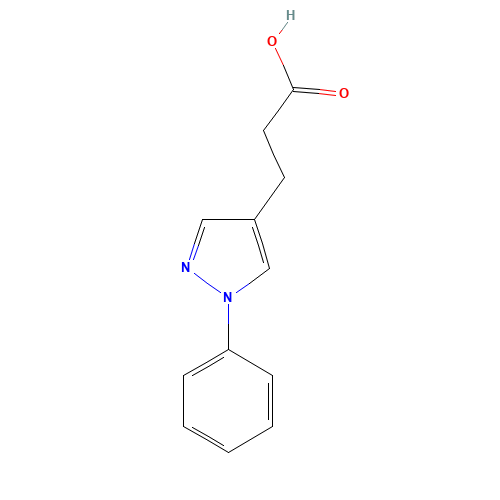 3-(1-phenylpyrazol-4-yl)propanoic acid (CAS: 100142-73-2) - Related Chemical Product