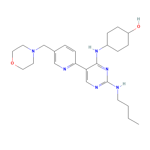 4-[[2-(butylamino)-5-[5-(morpholin-4-ylmethyl)pyridin-2-yl]pyrimidin-4-yl]amino]cyclohexan-1-ol (CAS: 1493694-70-4) - Related Chemical Product