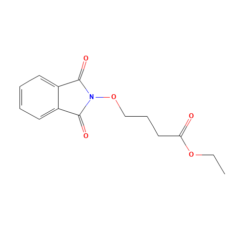 ethyl 4-(1,3-dioxoisoindol-2-yl)oxybutanoate (CAS: 27091-83-4) - Chemical Structure and Molecular Formula 