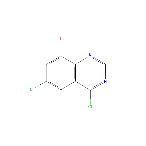 4,6-dichloro-8-iodoquinazoline (CAS: 100949-33-5) - Chemical Structure and Molecular Formula 