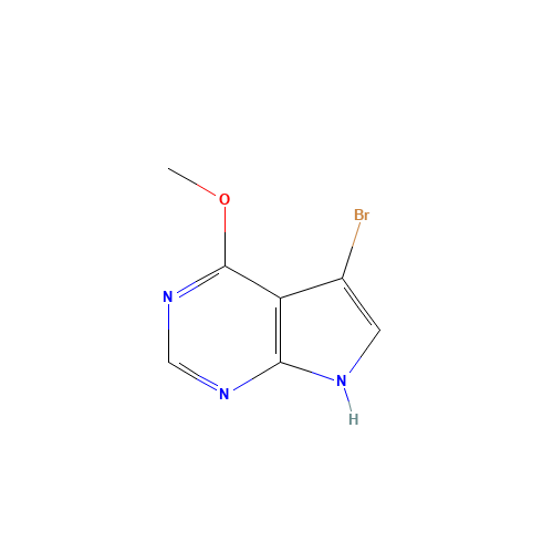 5-bromo-4-methoxy-7H-pyrrolo[2,3-d]pyrimidine (CAS: 1168106-60-2) - Chemical Structure and Molecular Formula 