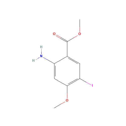 methyl 2-amino-5-iodo-4-methoxybenzoate (CAS: 1256958-34-5) - Chemical Structure and Molecular Formula 
