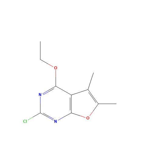 2-chloro-4-ethoxy-5,6-dimethylfuro[2,3-d]pyrimidine (CAS: 1030377-52-6) - Chemical Structure and Molecular Formula 