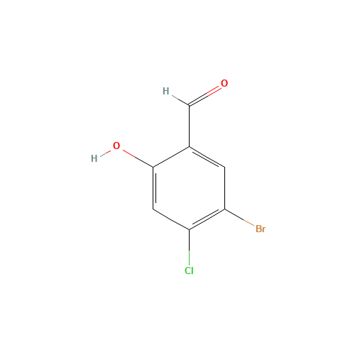 5-bromo-4-chloro-2-hydroxybenzaldehyde (CAS: 876492-31-8) - Chemical Structure and Molecular Formula 