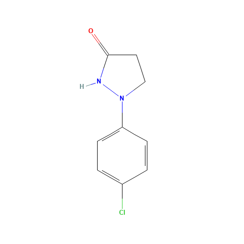 1-(4-chlorophenyl)pyrazolidin-3-one (CAS: 6119-12-6) - Chemical Structure and Molecular Formula 