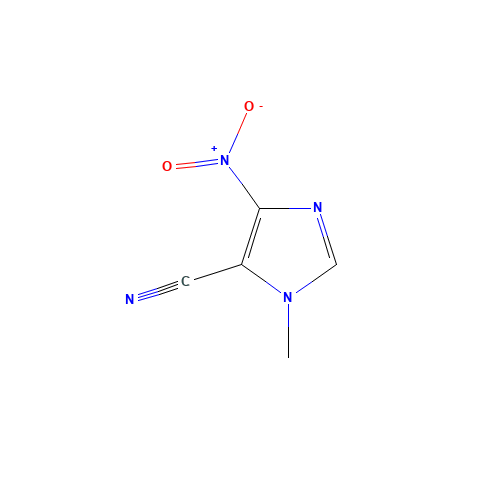 3-methyl-5-nitroimidazole-4-carbonitrile (CAS: 40648-96-2) - Chemical Structure and Molecular Formula 