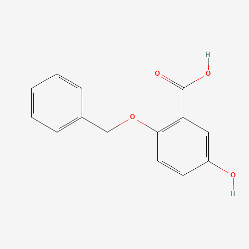 5-hydroxy-2-phenylmethoxybenzoic acid (CAS: 814262-90-3) - Chemical Structure and Molecular Formula 