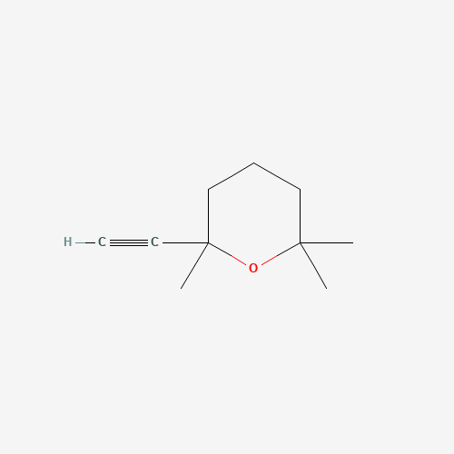 2-ethynyl-2,6,6-trimethyloxane (CAS: 13837-60-0) - Chemical Structure and Molecular Formula 