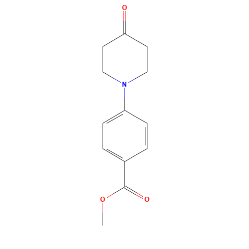 methyl 4-(4-oxopiperidin-1-yl)benzoate (CAS: 936447-61-9) - Chemical Structure and Molecular Formula 