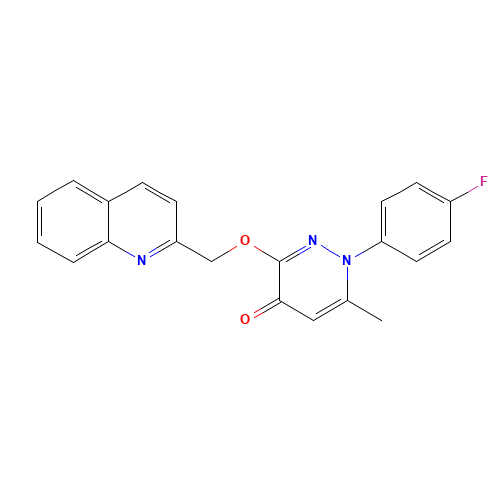 1-(4-fluorophenyl)-6-methyl-3-(quinolin-2-ylmethoxy)pyridazin-4-one (CAS: 146824-88-6) - Related Chemical Product