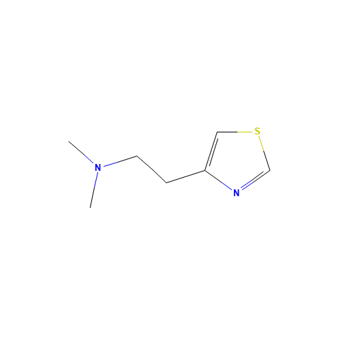 N,N-dimethyl-2-(1,3-thiazol-4-yl)ethanamine (CAS: 89852-41-5) - Chemical Structure and Molecular Formula 
