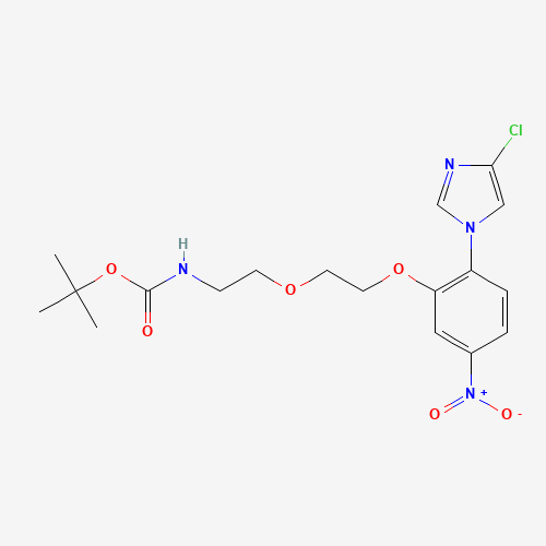 tert-butyl N-[2-[2-[2-(4-chloroimidazol-1-yl)-5-nitrophenoxy]ethoxy]ethyl]carbamate (CAS: 1356009-13-6) - Related Chemical Product