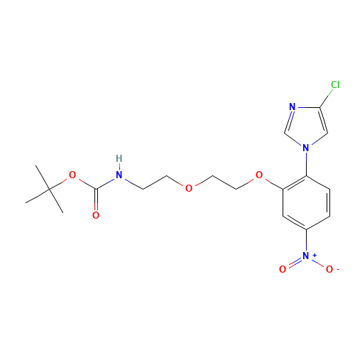 tert-butyl N-[2-[2-[2-(4-chloroimidazol-1-yl)-5-nitrophenoxy]ethoxy]ethyl]carbamate (CAS: 1356009-13-6) - Related Chemical Product