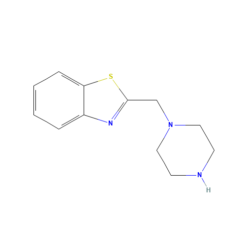 2-(piperazin-1-ylmethyl)-1,3-benzothiazole (CAS: 232263-03-5) - Chemical Structure and Molecular Formula 
