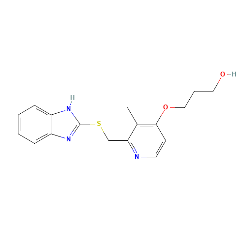 3-[2-(1H-benzimidazol-2-ylsulfanylmethyl)-3-methylpyridin-4-yl]oxypropan-1-ol (CAS: 117976-91-7) - Related Chemical Product