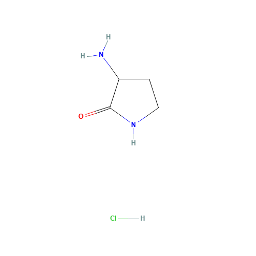 3-aminopyrrolidin-2-one;hydrochloride (CAS: 117879-49-9) - Chemical Structure and Molecular Formula 
