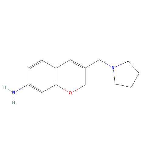 3-(pyrrolidin-1-ylmethyl)-2H-chromen-7-amine (CAS: 331759-77-4) - Chemical Structure and Molecular Formula 