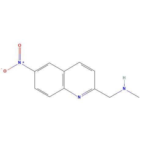 N-methyl-1-(6-nitroquinolin-2-yl)methanamine (CAS: 137898-54-5) - Chemical Structure and Molecular Formula 