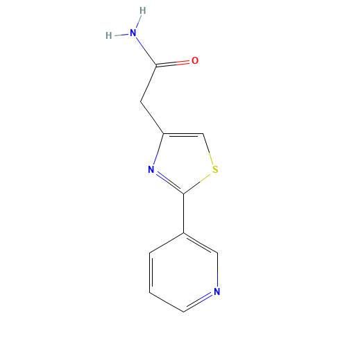 2-(2-pyridin-3-yl-1,3-thiazol-4-yl)acetamide (CAS: 31112-95-5) - Chemical Structure and Molecular Formula 