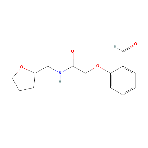 2-(2-formylphenoxy)-N-(oxolan-2-ylmethyl)acetamide (CAS: 915923-40-9) - Chemical Structure and Molecular Formula 