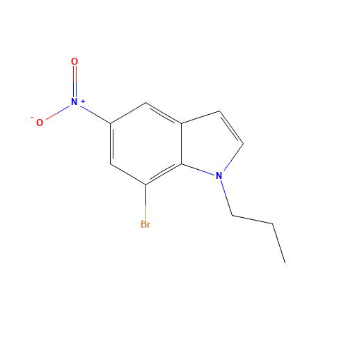 7-bromo-5-nitro-1-propylindole (CAS: 1610801-10-9) - Chemical Structure and Molecular Formula 
