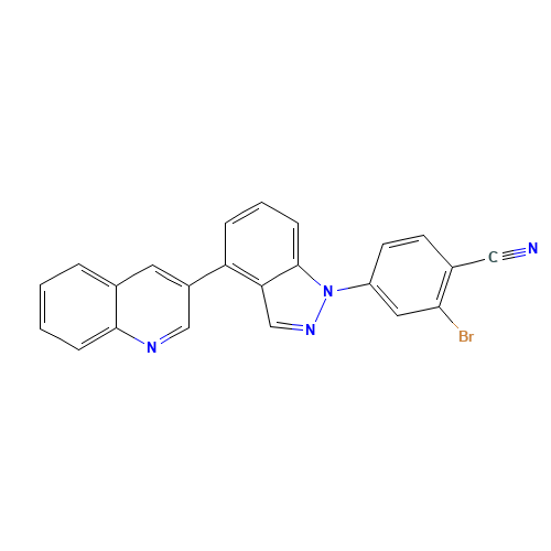 2-bromo-4-(4-quinolin-3-ylindazol-1-yl)benzonitrile (CAS: 1246307-59-4) - Related Chemical Product