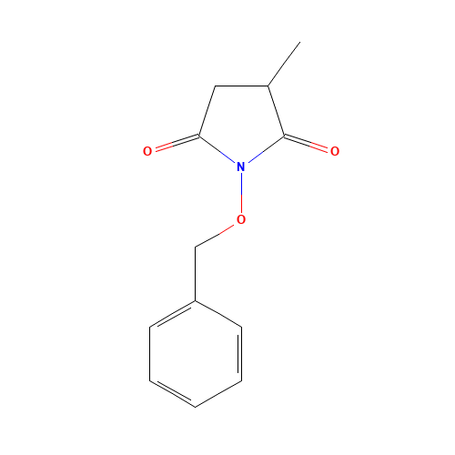 3-methyl-1-phenylmethoxypyrrolidine-2,5-dione (CAS: 214679-32-0) - Chemical Structure and Molecular Formula 