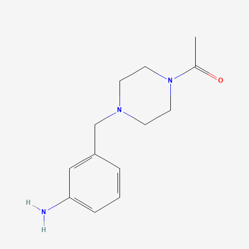 1-[4-[(3-aminophenyl)methyl]piperazin-1-yl]ethanone (CAS: 1016696-88-0) - Related Chemical Product