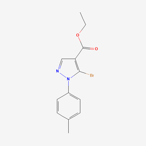 ethyl 5-bromo-1-(4-methylphenyl)pyrazole-4-carboxylate (CAS: 959578-19-9) - Chemical Structure and Molecular Formula 