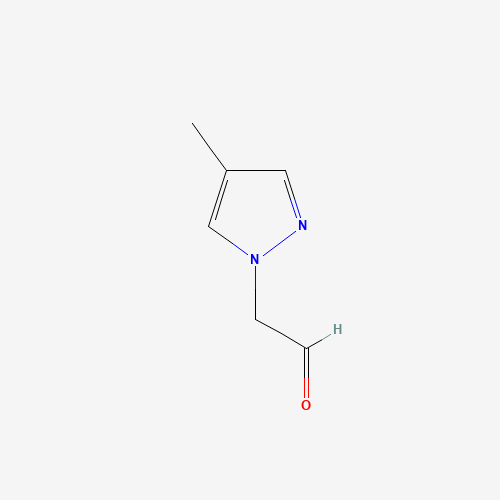2-(4-methylpyrazol-1-yl)acetaldehyde (CAS: 1006471-31-3) - Chemical Structure and Molecular Formula 