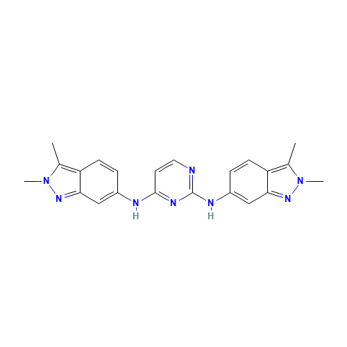 2-N,4-N-bis(2,3-dimethylindazol-6-yl)pyrimidine-2,4-diamine (CAS: 1226499-98-4) - Related Chemical Product
