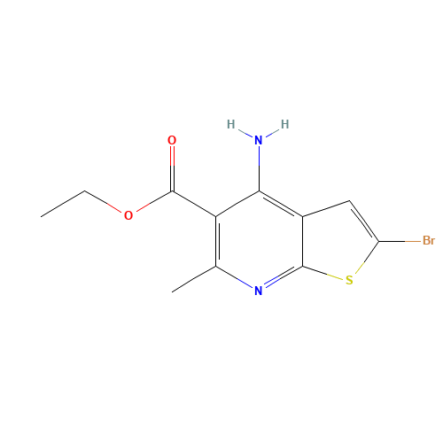 ethyl 4-amino-2-bromo-6-methylthieno[2,3-b]pyridine-5-carboxylate (CAS: 1312594-91-4) - Chemical Structure and Molecular Formula 