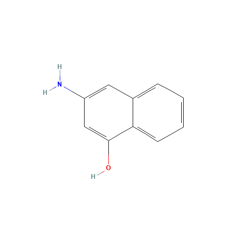 3-aminonaphthalen-1-ol (CAS: 90923-79-8) - Chemical Structure and Molecular Formula 
