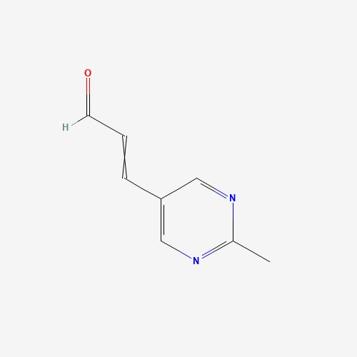 3-(2-methylpyrimidin-5-yl)prop-2-enal (CAS: 393177-83-8) - Chemical Structure and Molecular Formula 