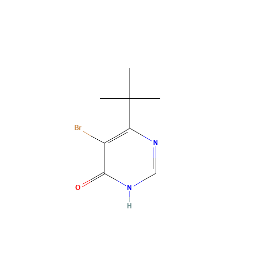 5-bromo-6-tert-butyl-1H-pyrimidin-4-one (CAS: 3438-51-5) - Chemical Structure and Molecular Formula 