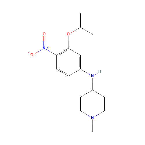 1-methyl-N-(4-nitro-3-propan-2-yloxyphenyl)piperidin-4-amine (CAS: 1462951-11-6) - Related Chemical Product