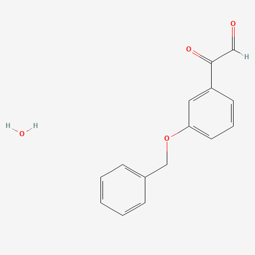 2-oxo-2-(3-phenylmethoxyphenyl)acetaldehyde;hydrate (CAS: 65709-20-8) - Chemical Structure and Molecular Formula 