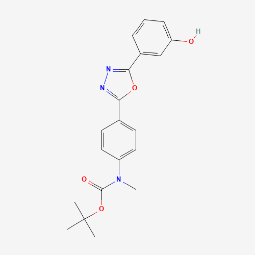 tert-butyl N-[4-[5-(3-hydroxyphenyl)-1,3,4-oxadiazol-2-yl]phenyl]-N-methylcarbamate (CAS: 1196987-74-2) - Related Chemical Product