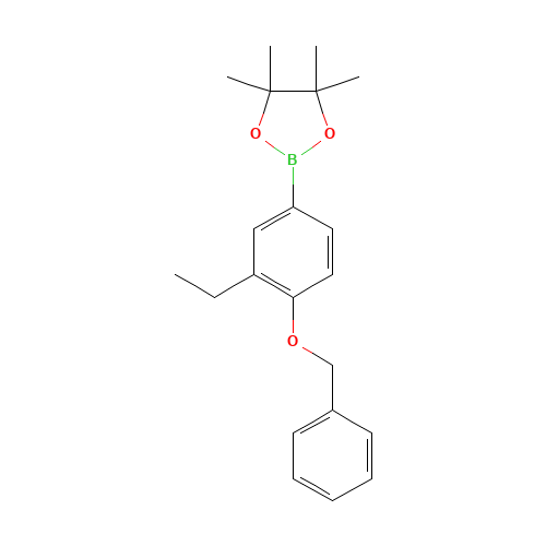 2-(3-ethyl-4-phenylmethoxyphenyl)-4,4,5,5-tetramethyl-1,3,2-dioxaborolane (CAS: 1257078-56-0) - Related Chemical Product