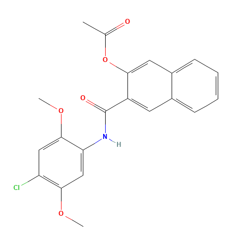 [3-[(4-chloro-2,5-dimethoxyphenyl)carbamoyl]naphthalen-2-yl] acetate (CAS: 7121-10-0) - Related Chemical Product
