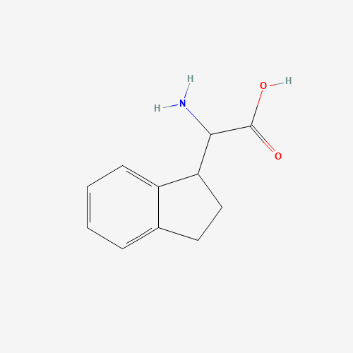 2-amino-2-(2,3-dihydro-1H-inden-1-yl)acetic acid (CAS: 179185-78-5) - Chemical Structure and Molecular Formula 