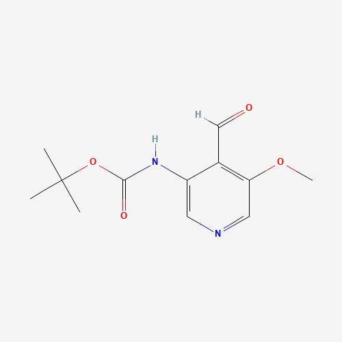 tert-butyl N-(4-formyl-5-methoxypyridin-3-yl)carbamate (CAS: 1049677-54-4) - Chemical Structure and Molecular Formula 